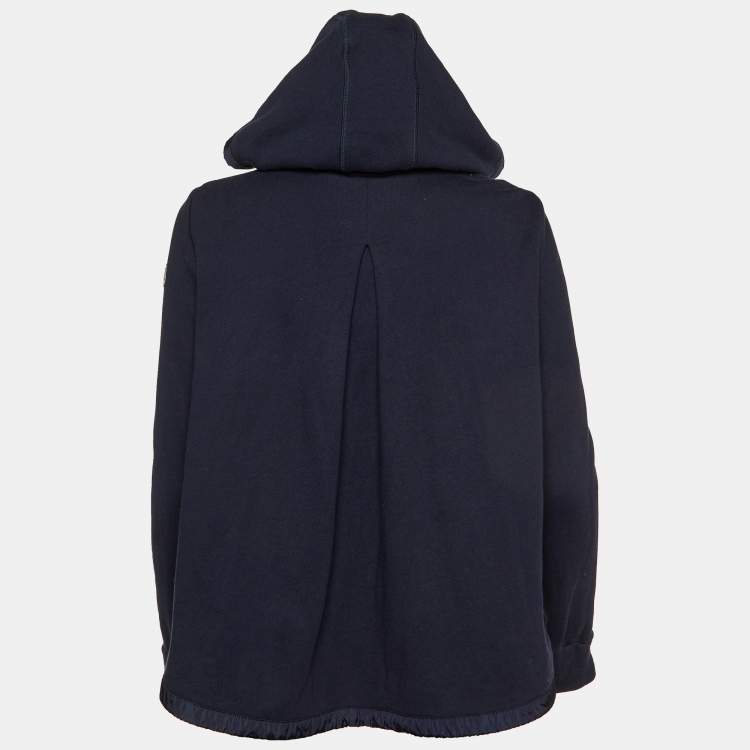 Pre Owned Moncler Navy Blue Quilted Zip Up Cardigan Jacket S