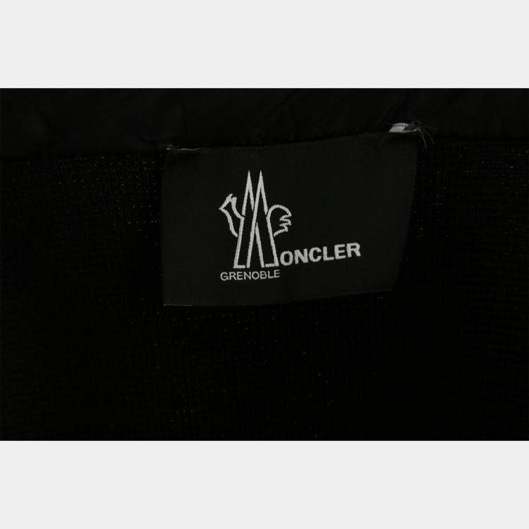 Pre Owned Moncler Black Wool Maglione Tricot Knitted Cardigan sz XL