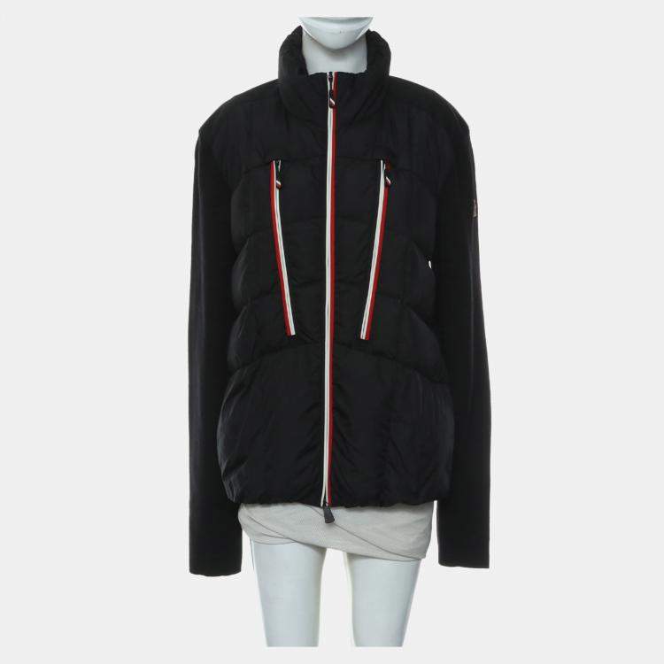 Pre Owned Moncler Black Wool Maglione Tricot Knitted Cardigan sz XL