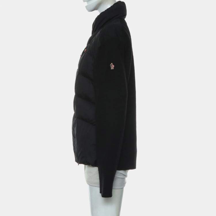 Pre Owned Moncler Black Wool Maglione Tricot Knitted Cardigan sz XL