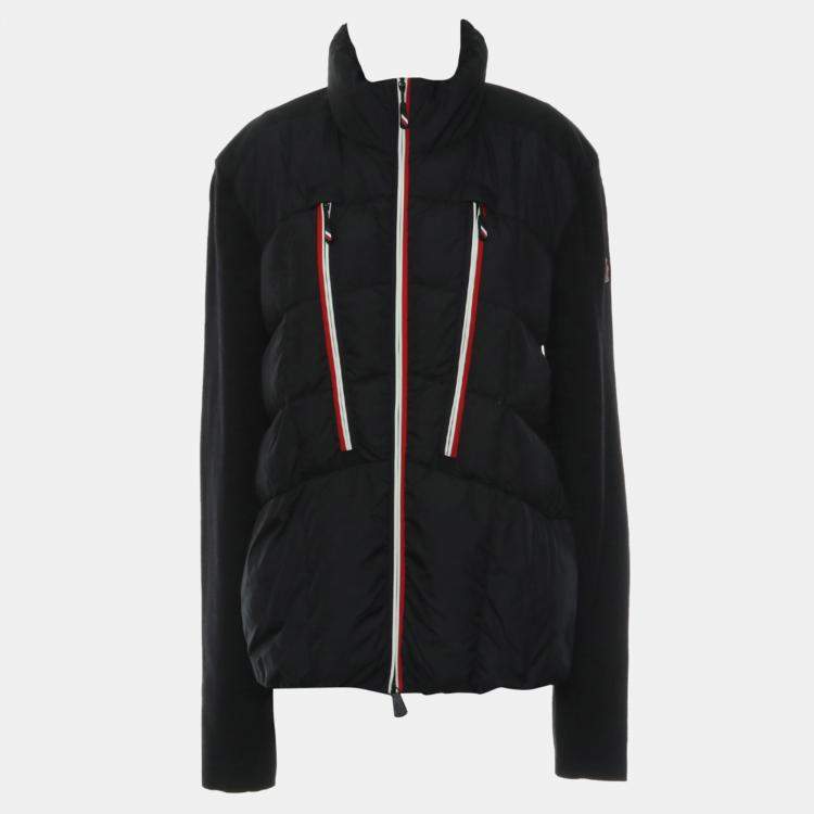 Pre Owned Moncler Black Wool Maglione Tricot Knitted Cardigan sz XL
