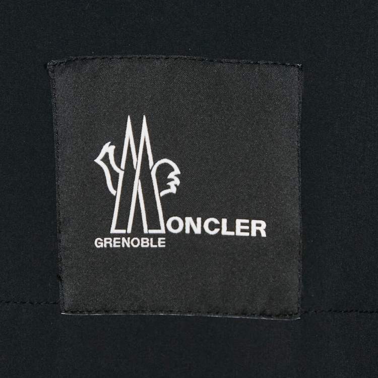Pre Owned Moncler Blue Faux-Fur Collar Nylon Belted Plantrey Ski Jacket s