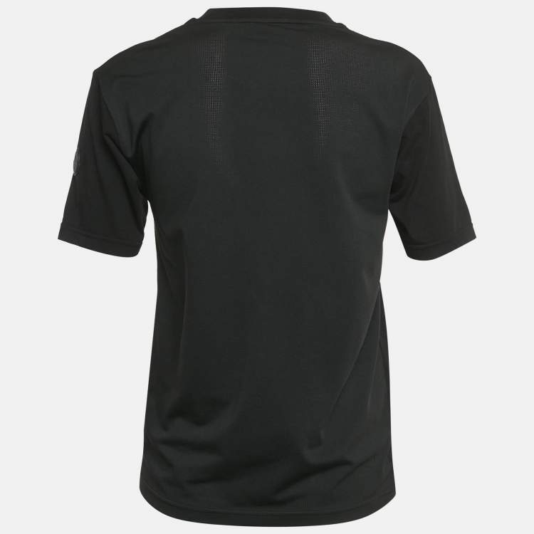 مملوكة مسبقًا Moncler Black Logo Applique Jersey Crewneck T-Shirt S  