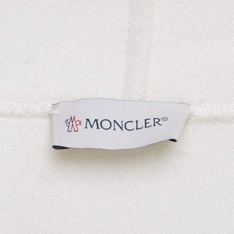 Pre Owned Moncler Cream Wool Blend Padded Felt Cape XS