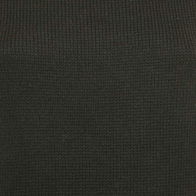 مملوكة مسبقًا Moncler Black Rib Knit Crew Neck Sweater S