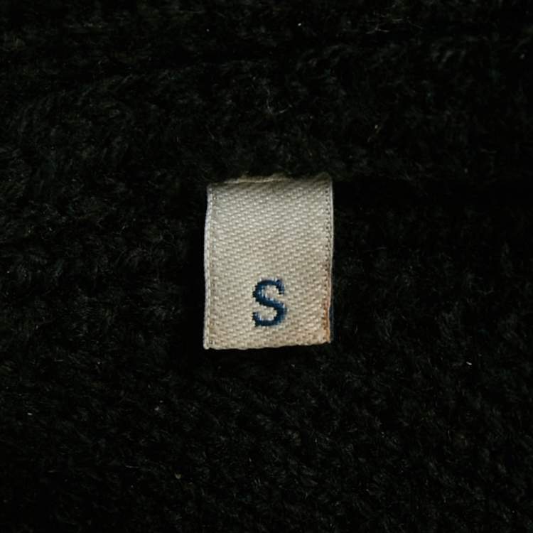 مملوكة مسبقًا Moncler Black Rib Knit Crew Neck Sweater S