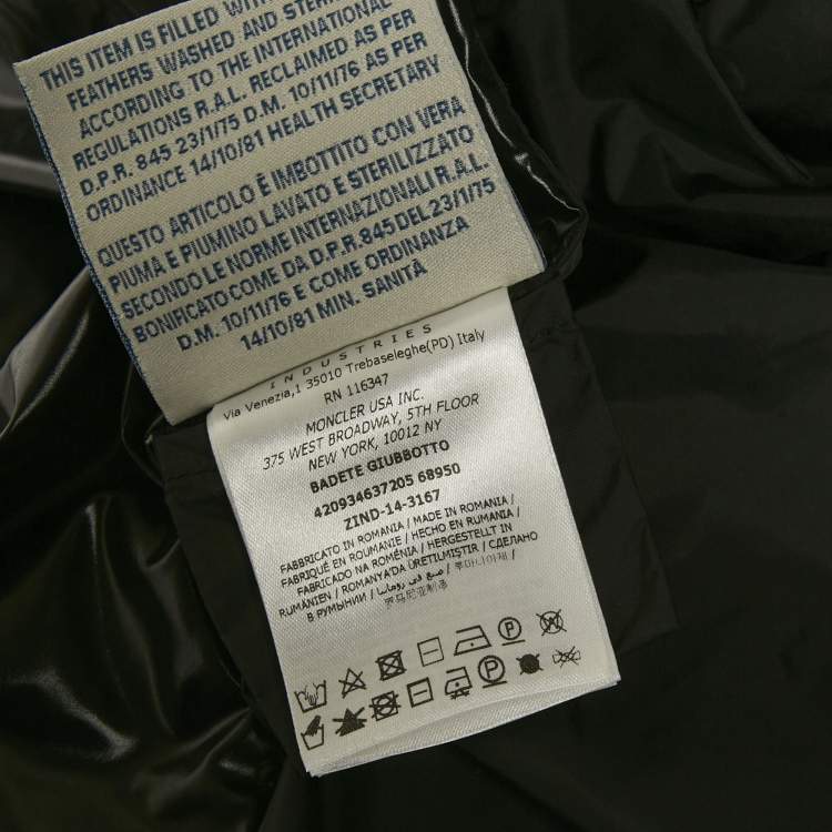 Pre Owned Moncler Red Synthetic Down Jacket M