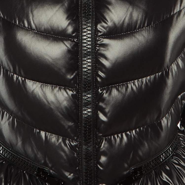 Pre Owned Moncler Black Nylon Down Miriel Puffer Jacket S