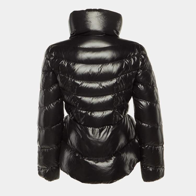 Pre Owned Moncler Black Nylon Down Miriel Puffer Jacket S