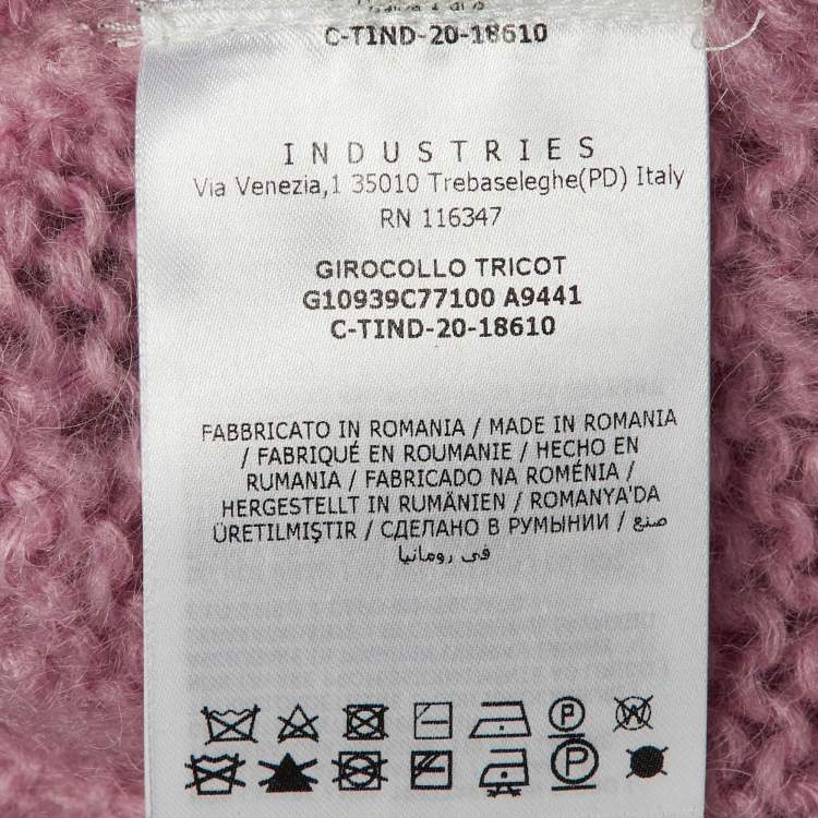 مملوكة مسبقًا Moncler Pink Mohair Knit Crew Neck Sweater M