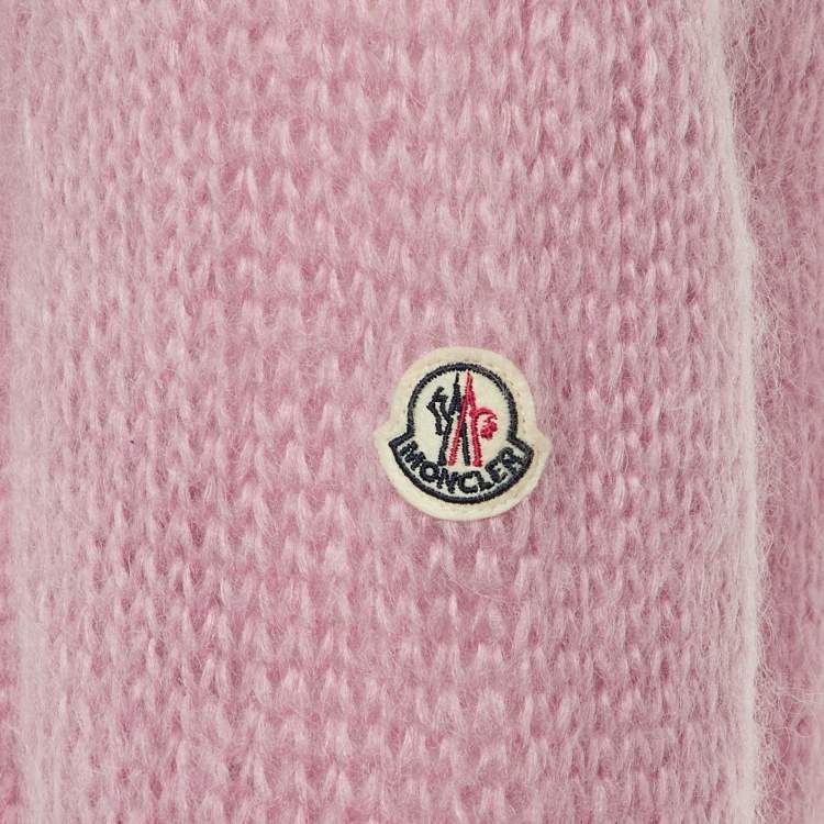 مملوكة مسبقًا Moncler Pink Mohair Knit Crew Neck Sweater M