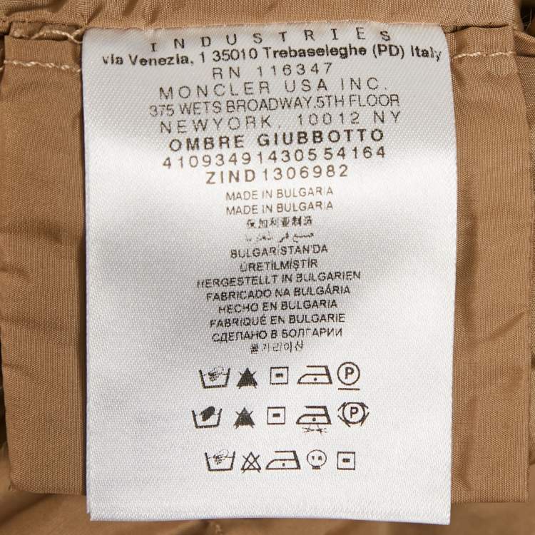 Pre Owned Moncler Black Synthetic Ombré Giubbotto Zip Up Trench Coat S