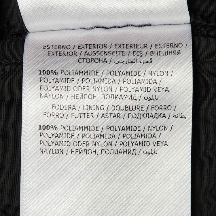 Pre Owned Moncler Olive Green Nylon Logo Patch Agde Jacket S