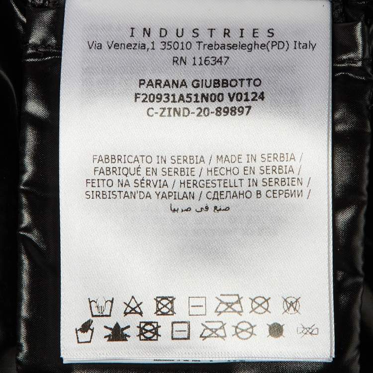 Pre Owned Moncler Silver Synthetic Puffer Down Parana Detachable Hooded Jacket M/L