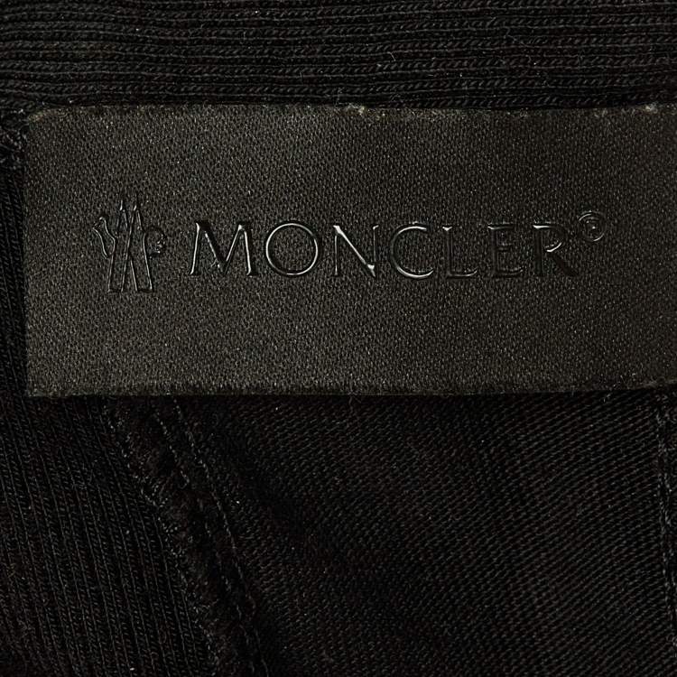 Pre Owned Moncler Black Rib Knit Tank Top S