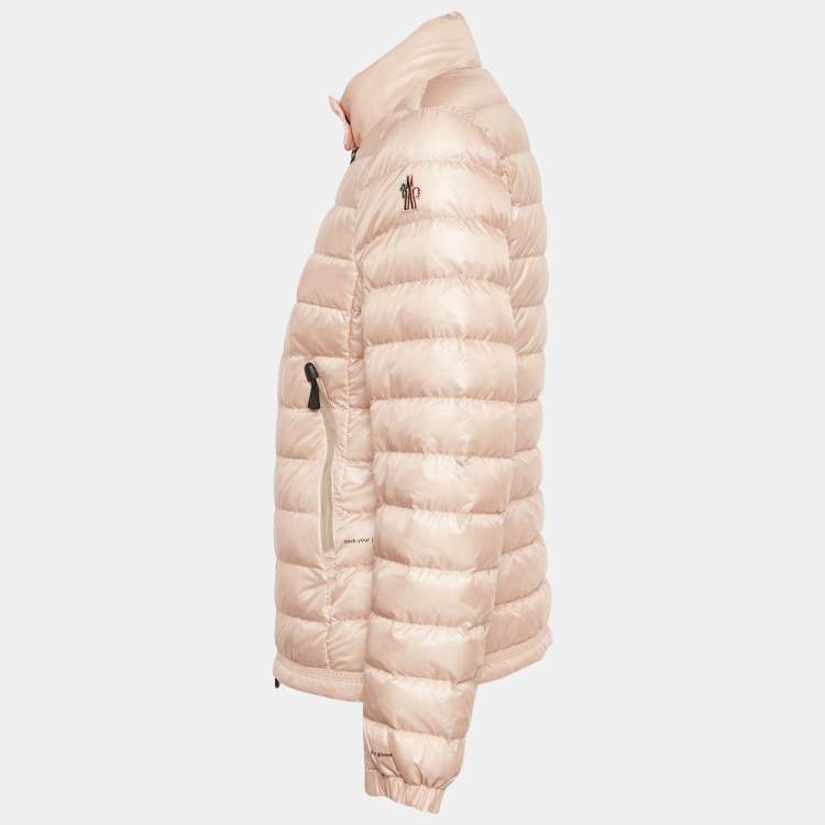 Pre Owned Moncler Grenoble Light Orange Nylon DAY-NAMIC Down Jacket S