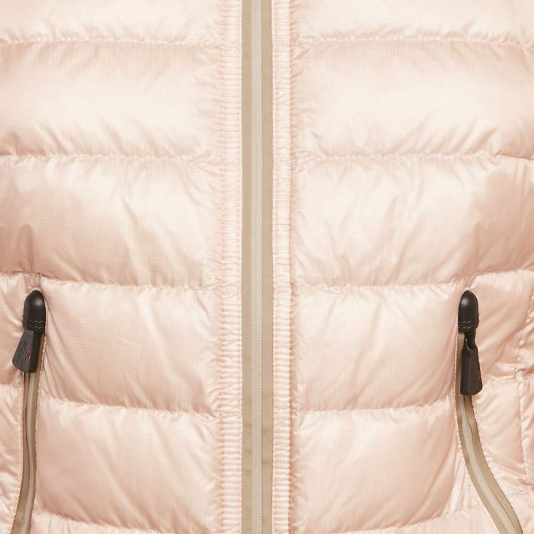 Pre Owned Moncler Grenoble Light Orange Nylon DAY-NAMIC Down Jacket S