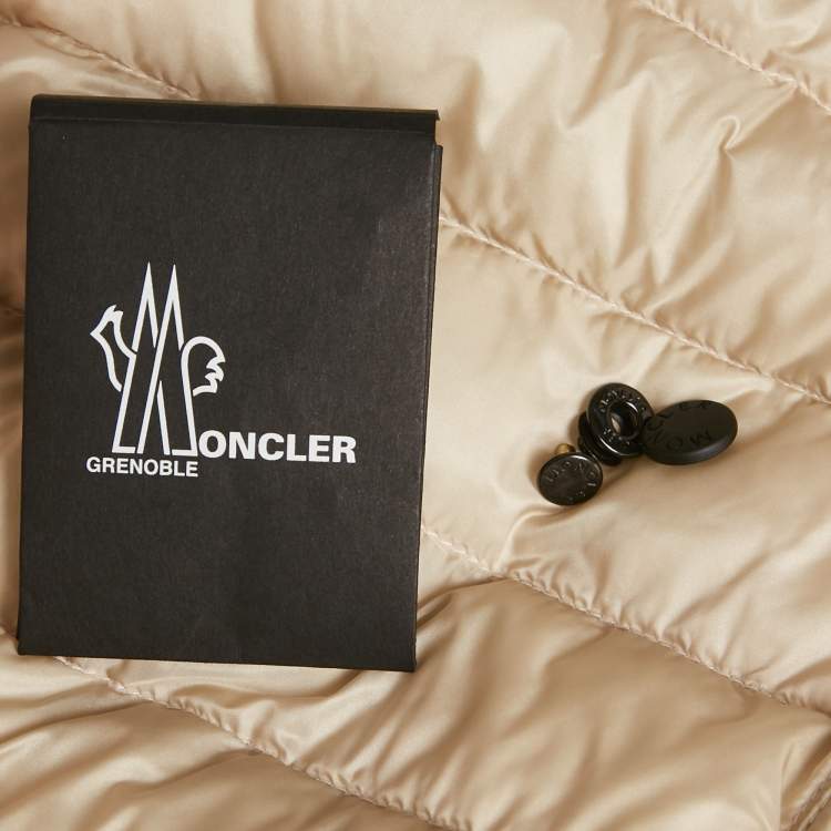 Pre Owned Moncler Grenoble Light Orange Nylon DAY-NAMIC Down Jacket S