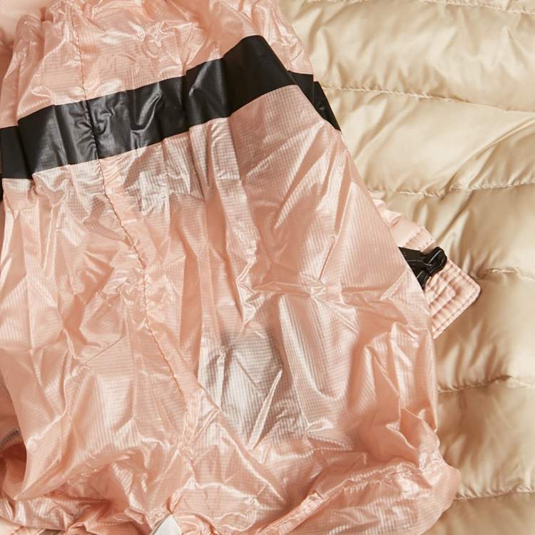 Pre Owned Moncler Grenoble Light Orange Nylon DAY-NAMIC Down Jacket S