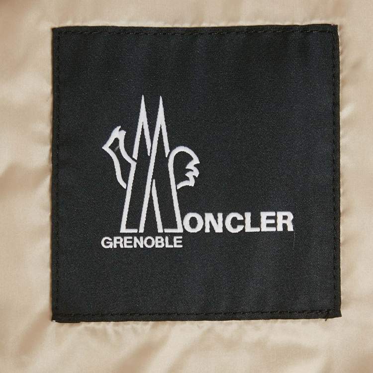 Pre Owned Moncler Grenoble Light Orange Nylon DAY-NAMIC Down Jacket S