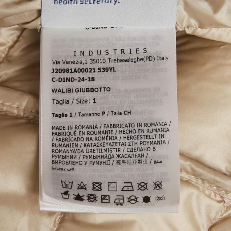 Pre Owned Moncler Grenoble Light Orange Nylon DAY-NAMIC Down Jacket S