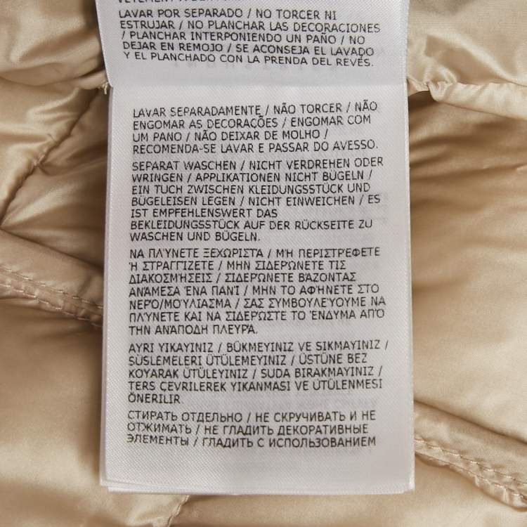 Pre Owned Moncler Grenoble Light Orange Nylon DAY-NAMIC Down Jacket S