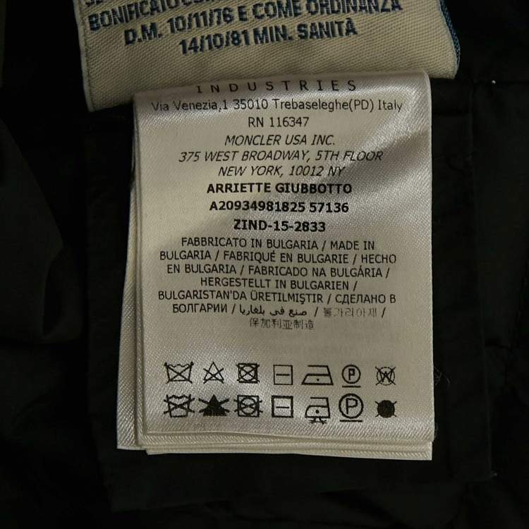 Pre Owned Moncler Black Real Fur Synthetic Down Puffer Jacket XS