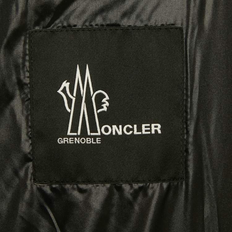 Pre Owned Moncler Silver Synthetic Down Ski Jacket M
