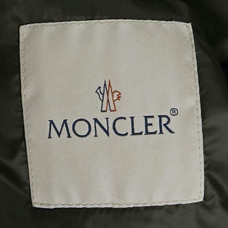 Pre Owned Moncler Olive Green Sleeveless Puffer Down Liane Gilet S