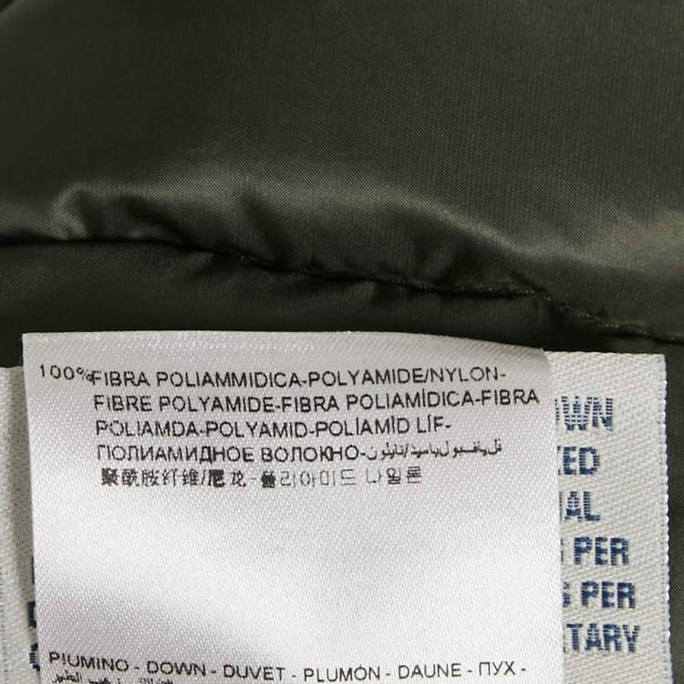 Pre Owned Moncler Olive Green Sleeveless Puffer Down Liane Gilet S