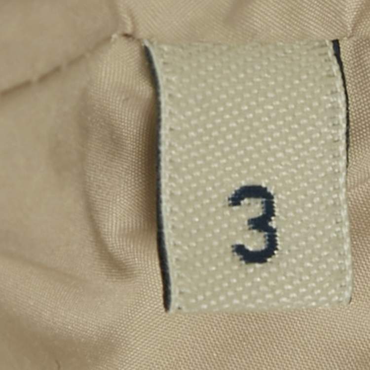 Pre Owned Moncler Beige Fur Trim Nylon Quilted Down Jacket M