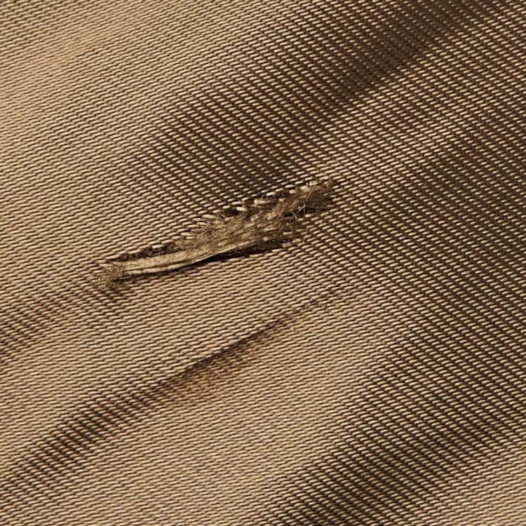 Pre Owned Moncler Grey Wool Satin Trim Down Jacket M