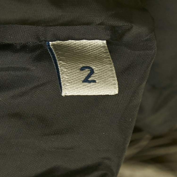 Pre Owned Moncler Black Sherlyn Trim Nylon Aphroti Long Down Jacket M