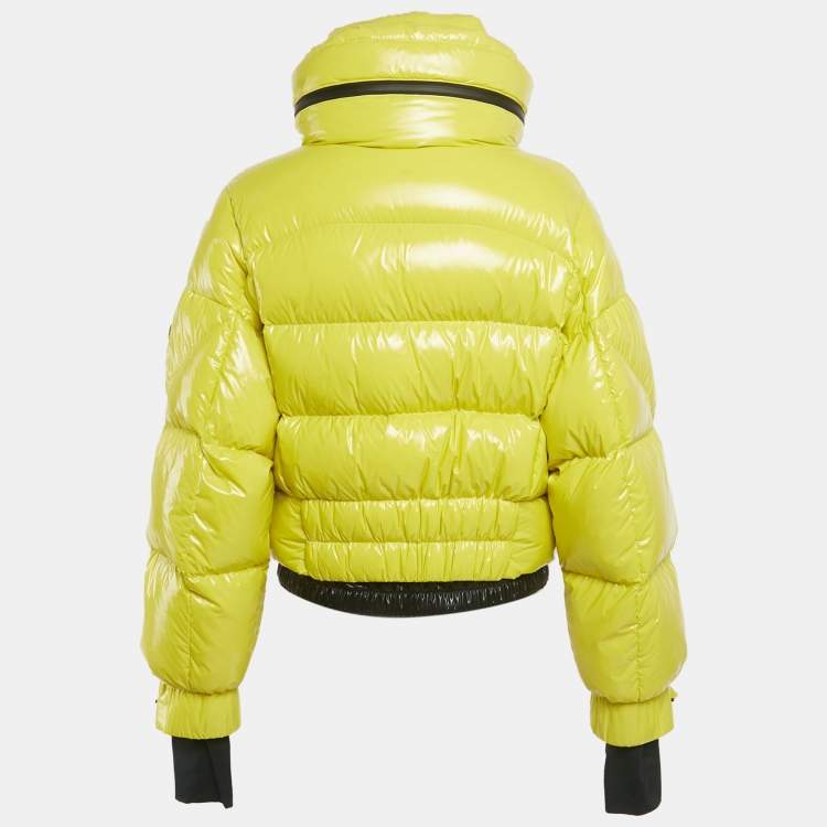 Pre Owned Moncler Grenoble Yellow Nylon Down Ski Jacket M