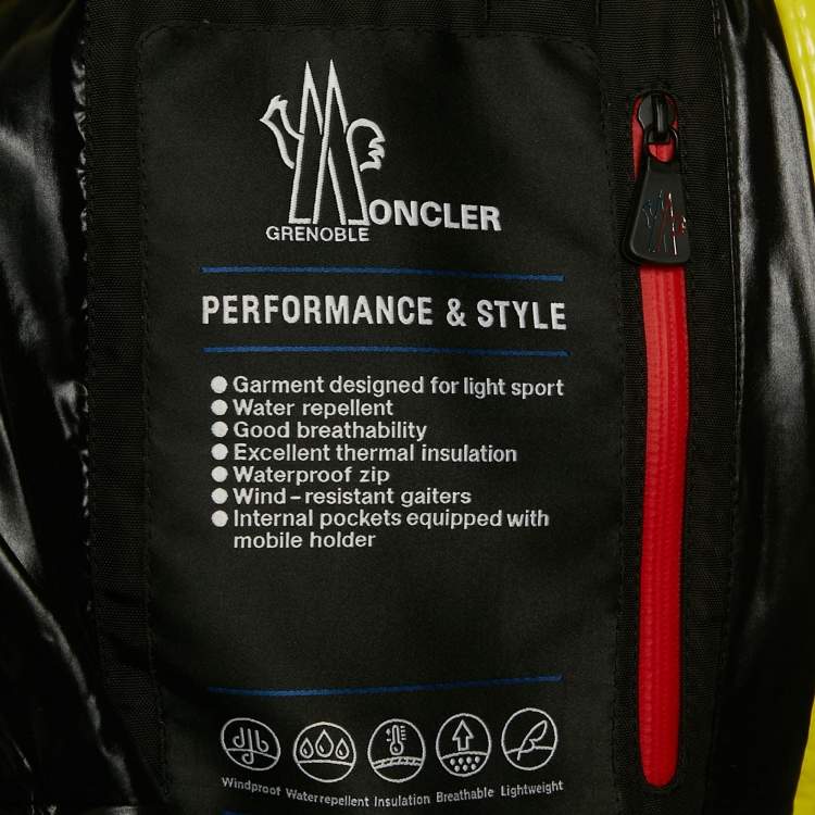 Pre Owned Moncler Grenoble Yellow Nylon Down Ski Jacket M