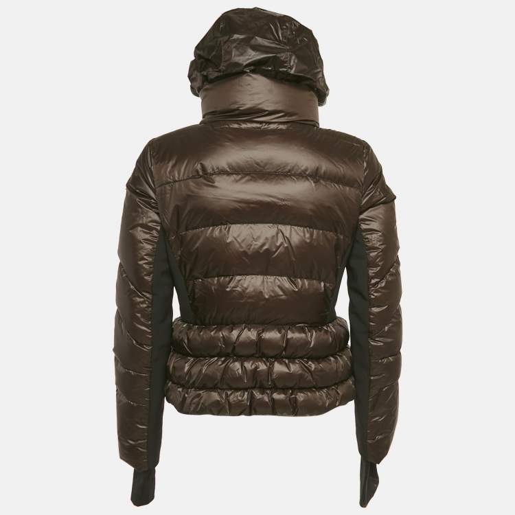 Pre Owned Moncler Brown Synthetic Salla Down Jacket M