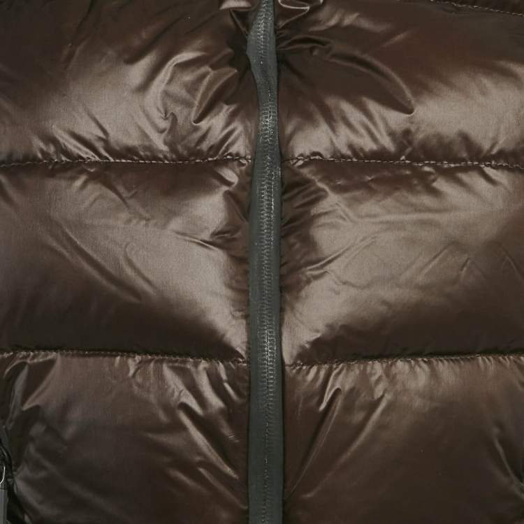 Pre Owned Moncler Brown Synthetic Salla Down Jacket M