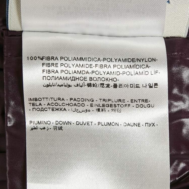 Pre Owned Moncler Purple Synthetic Short Biker Jacket M