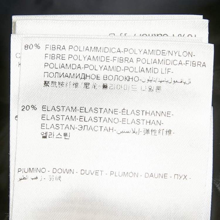 Pre Owned Moncler Blue Nylon Puffer Real Fur Down Jacket M