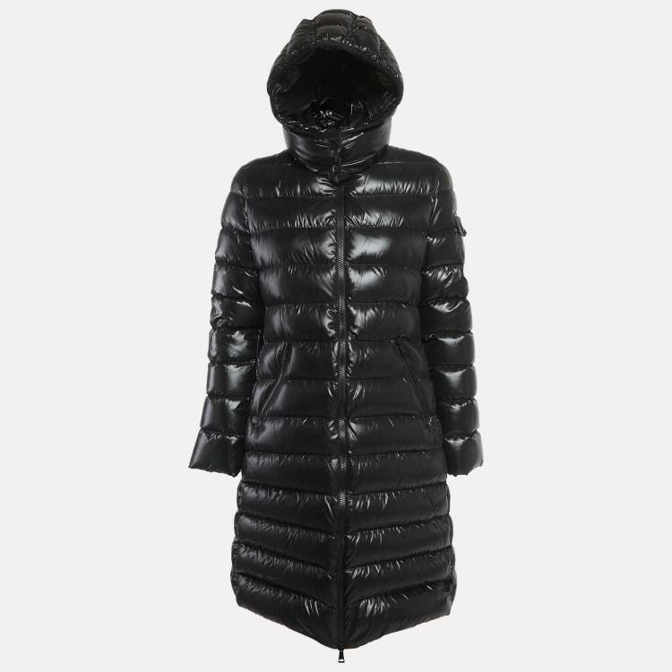 Pre Owned Moncler Black Nylon Hooded Puffer Down Jacket M