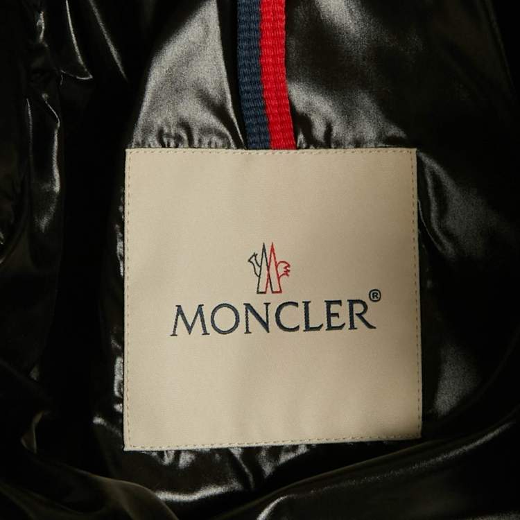 Pre Owned Moncler Black Nylon Hooded Puffer Down Jacket M