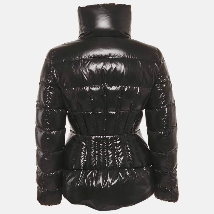 مملوكة مسبقًا Moncler Black Synthetic Down Jacket S
