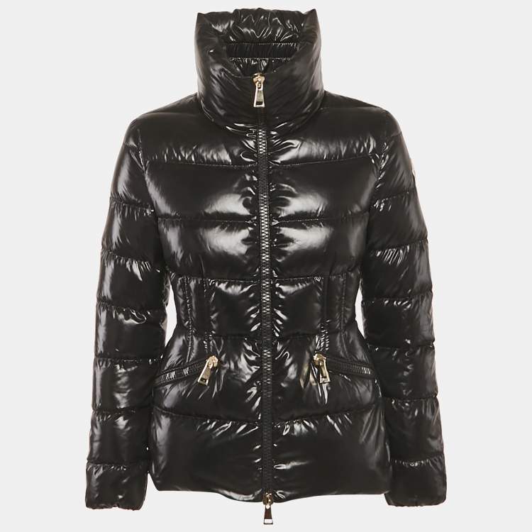 مملوكة مسبقًا Moncler Black Synthetic Down Jacket S