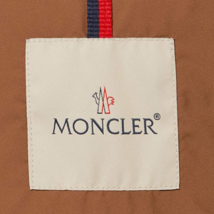 Pre Owned Moncler Brown Shearling Bost Teddy Down Vest S