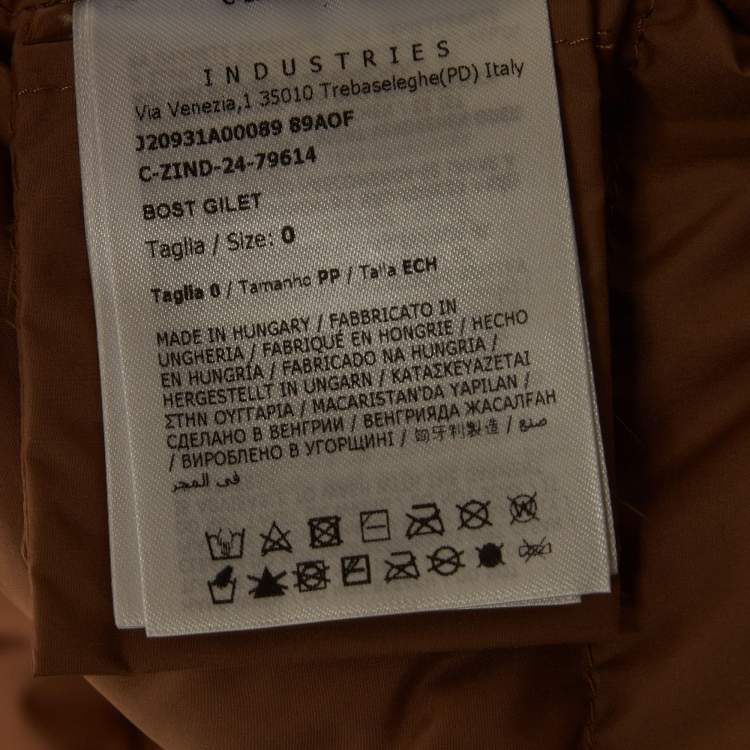 Pre Owned Moncler Brown Shearling Bost Teddy Down Vest S