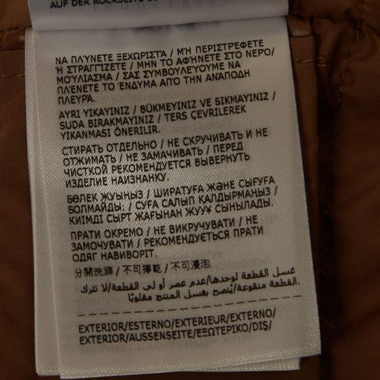 Pre Owned Moncler Brown Shearling Bost Teddy Down Vest S