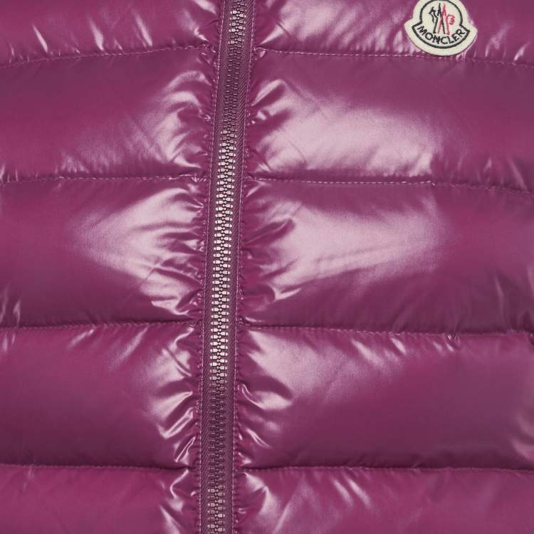 Pre Owned Moncler Purple Nylon Sleeveless Down Ghany Gilet M