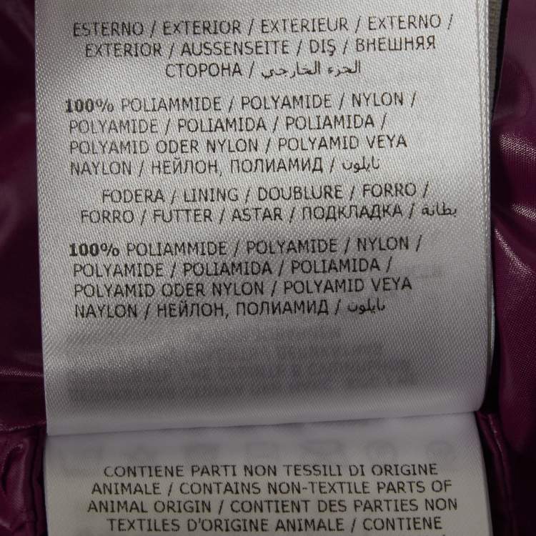 Pre Owned Moncler Purple Nylon Sleeveless Down Ghany Gilet M