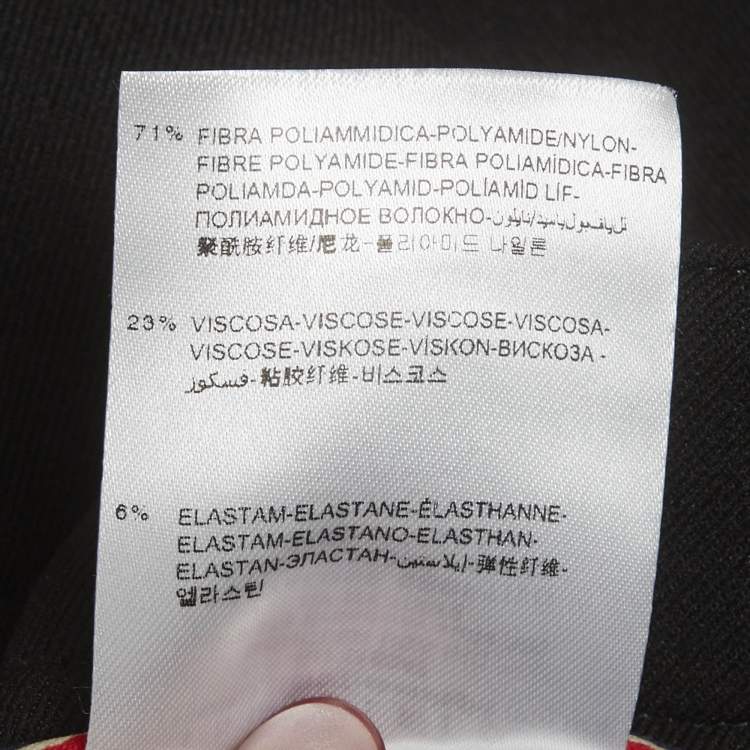 Pre Owned Moncler Black Nylon Hem Pants XS