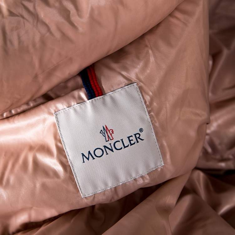 Pre Owned  Moncler Pink Cotton Goose Down Paeonia Puffer Jacket M